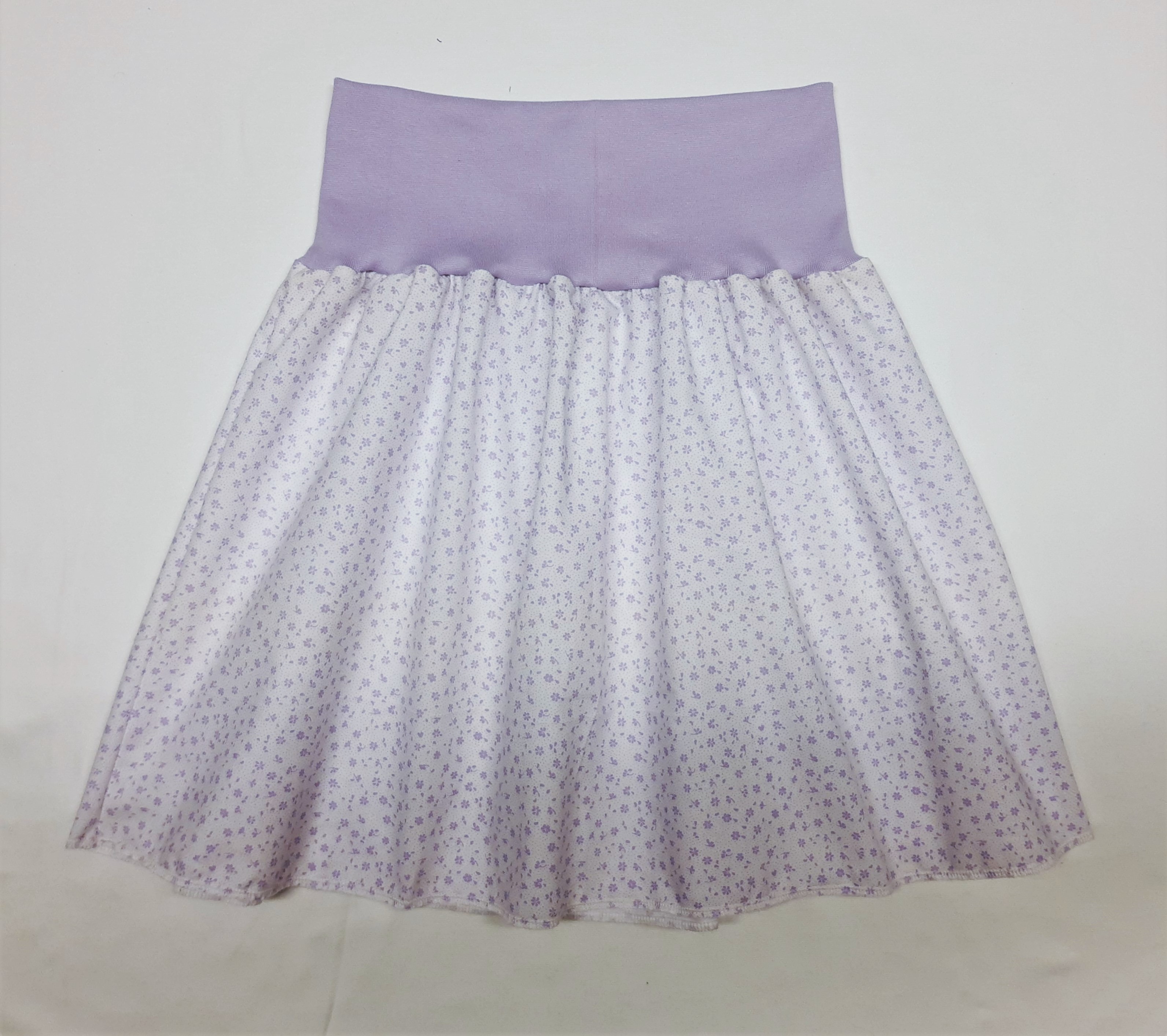 Letní sukně, vel M/L barva č.4  lem levandulový