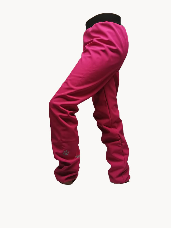 Feeling, softshellové kalhoty jarní/podzimní s úpletem, hnědé s černou