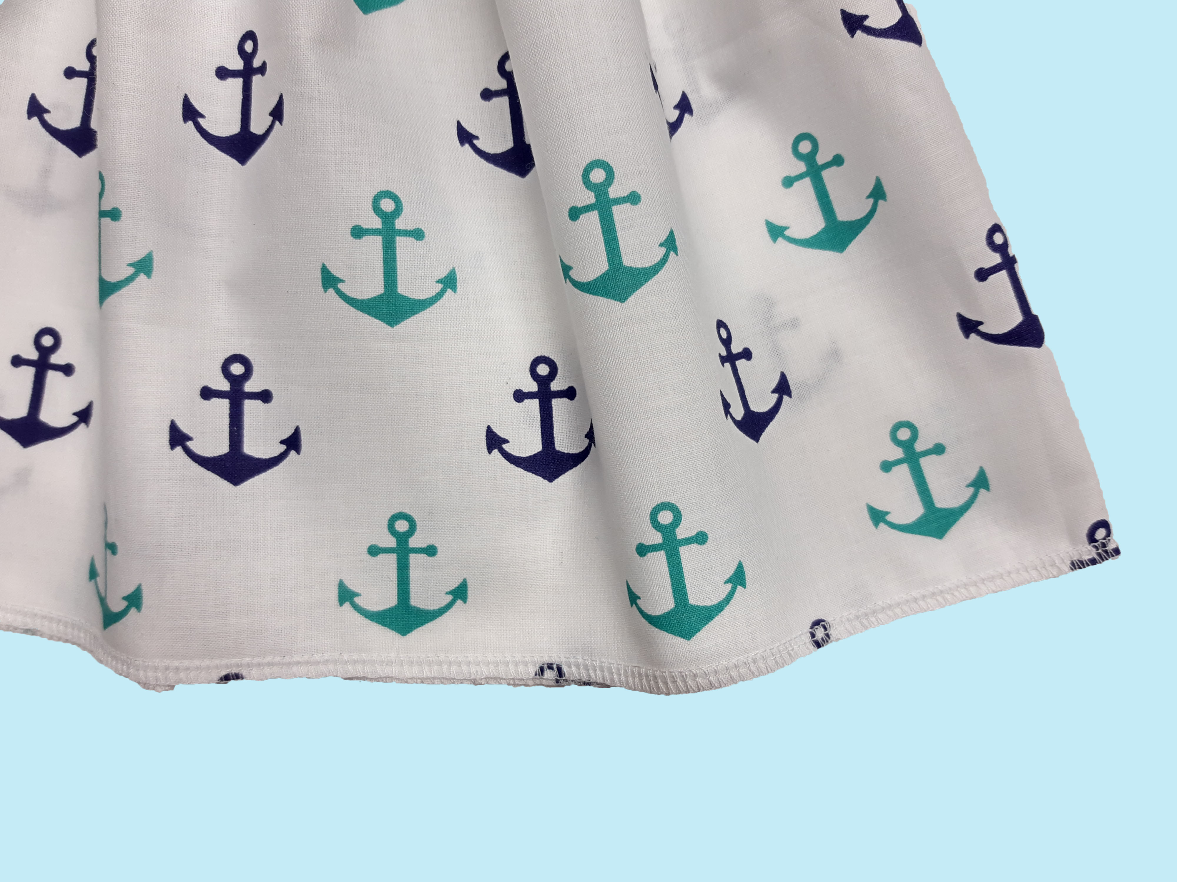 Feeling, letní sukně dětská/dámská, Plameňák na černých pruzích. černý lem