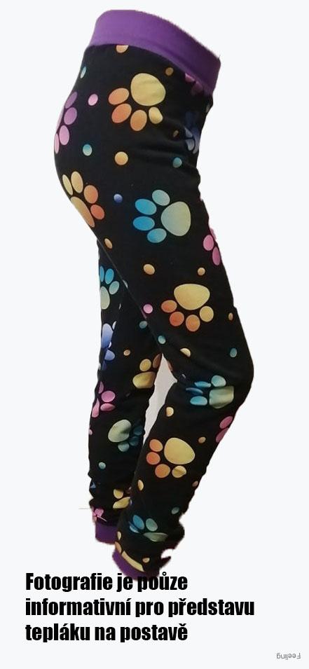 Felling, Tepláky s kapsami, šedý maskáč s tyrkysovým lemem