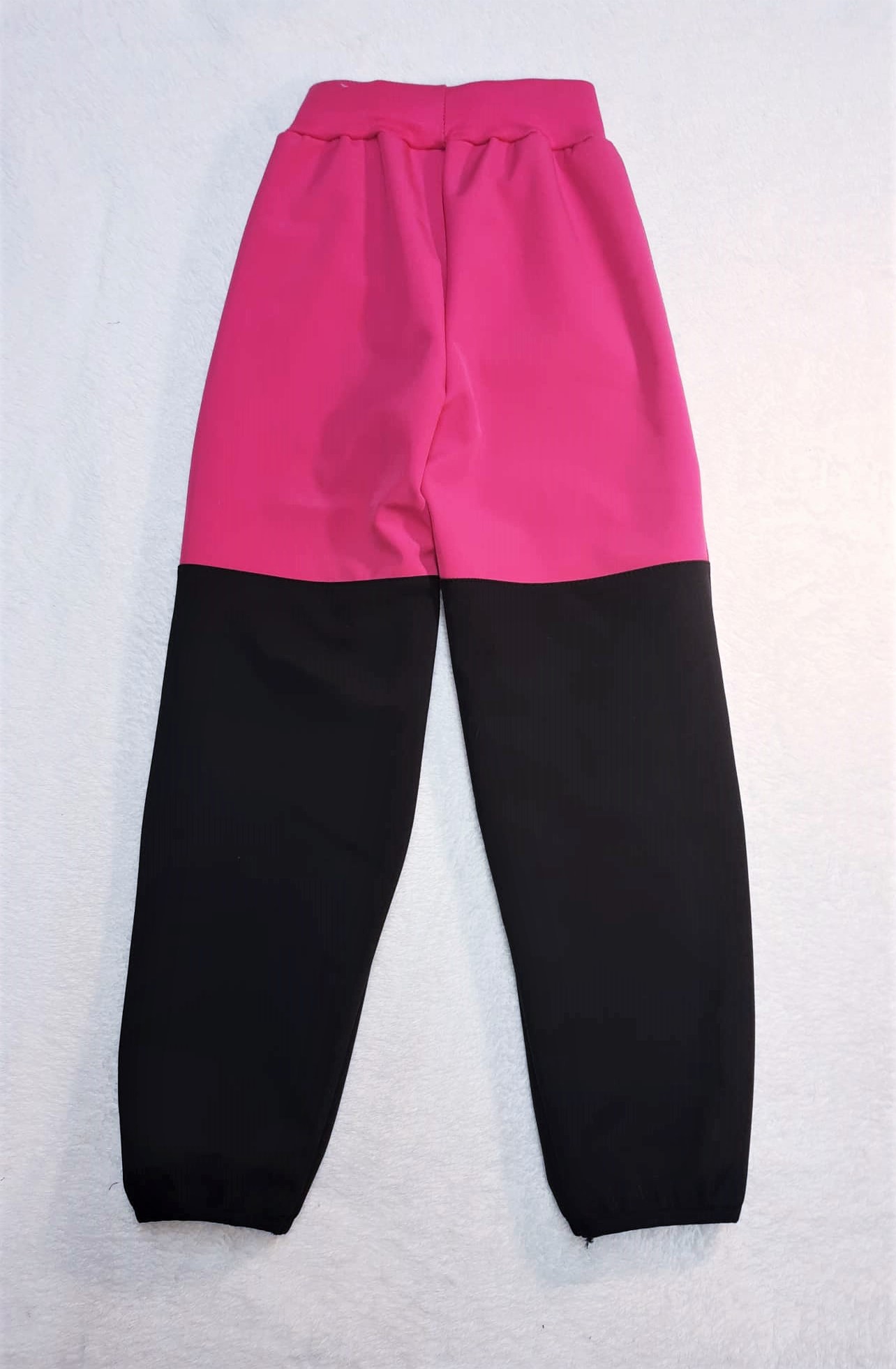 Feeling, softshellové kalhoty s fleecem, růžovo černé