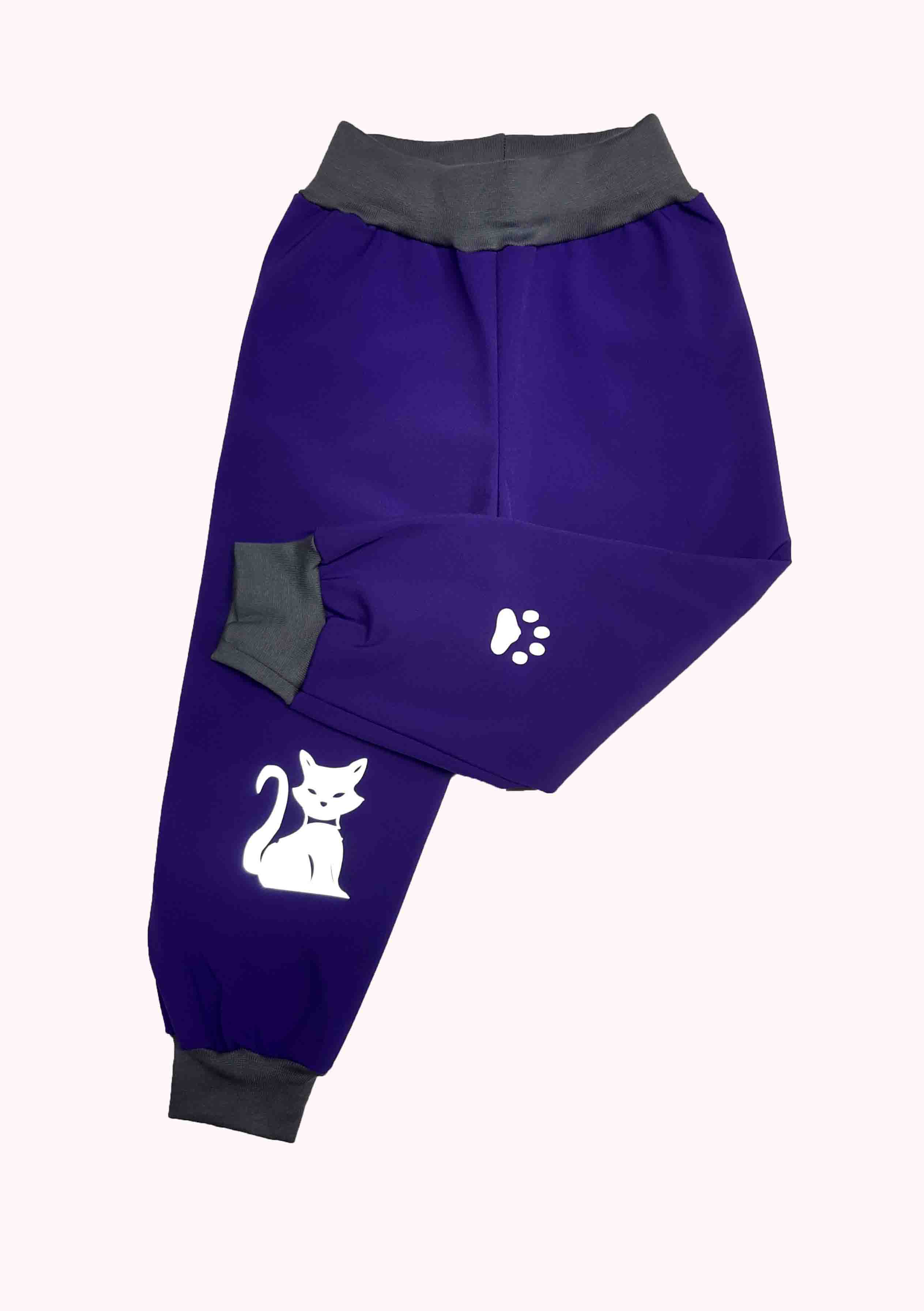 Feeling, softshellové kalhoty letní, fialové s šedou 