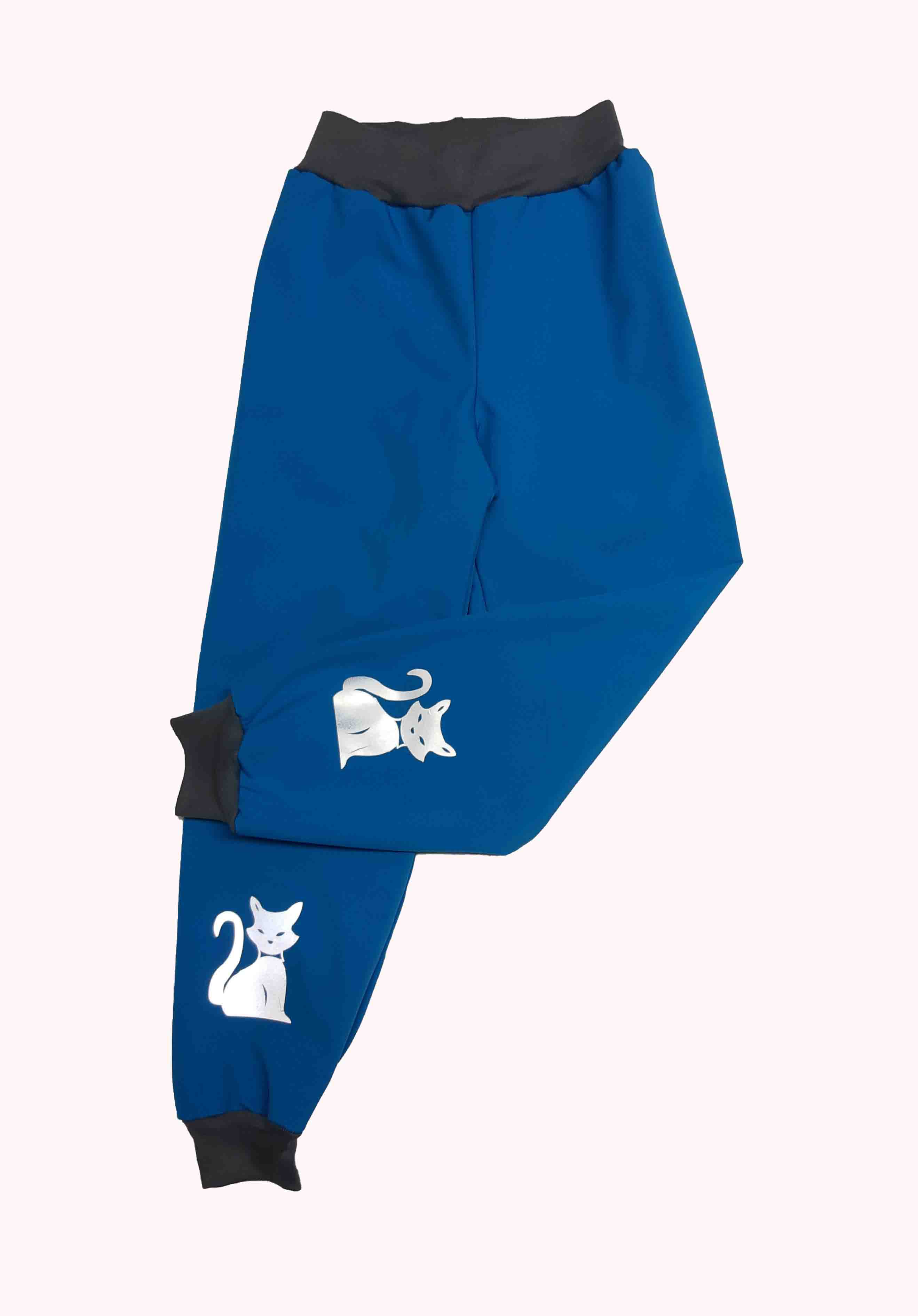 Feeling, softshellové kalhoty letní, tyrkys s šedou ref. rybyčky 2 ks 