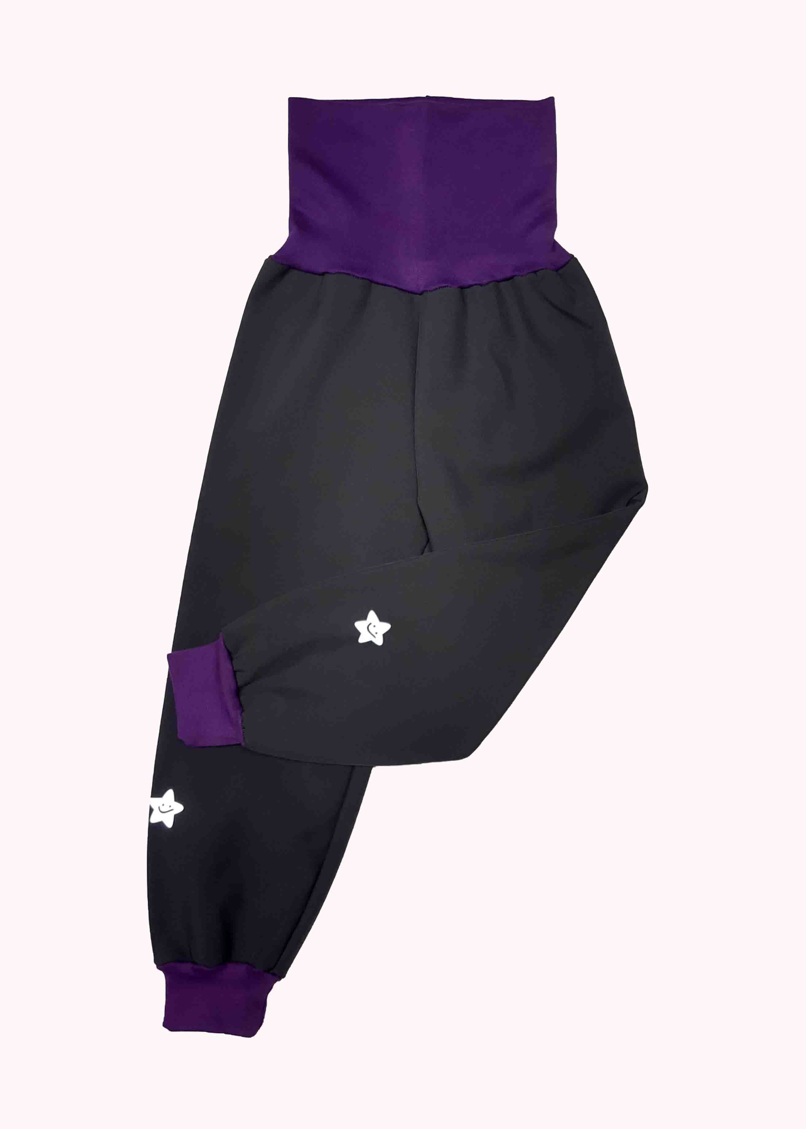 Feeling, softshellové kalhoty letní rostoucí, šedé s fialovou