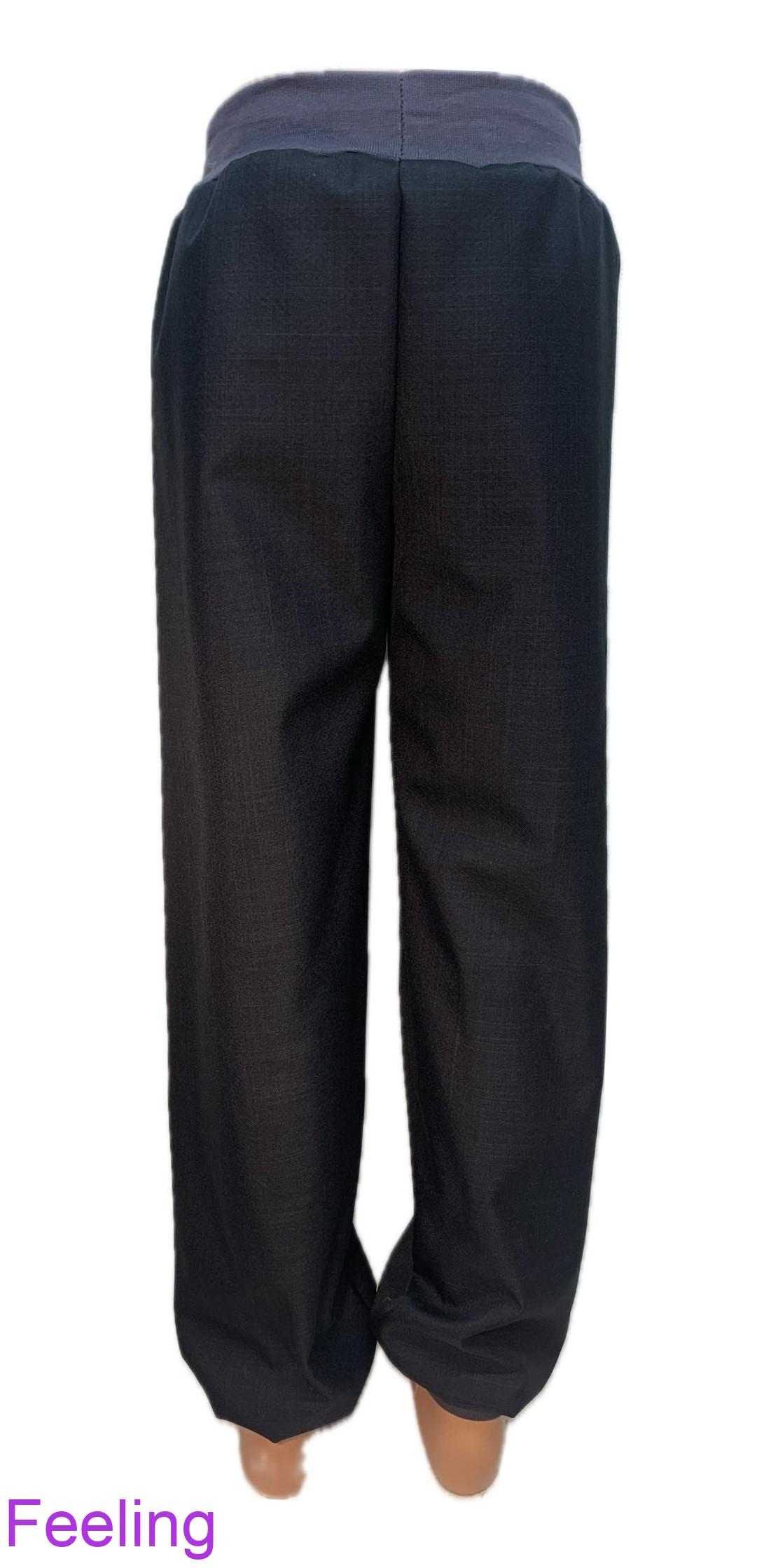 Softehellové kalhoty s beránkem, vel. 86, černé s šedou