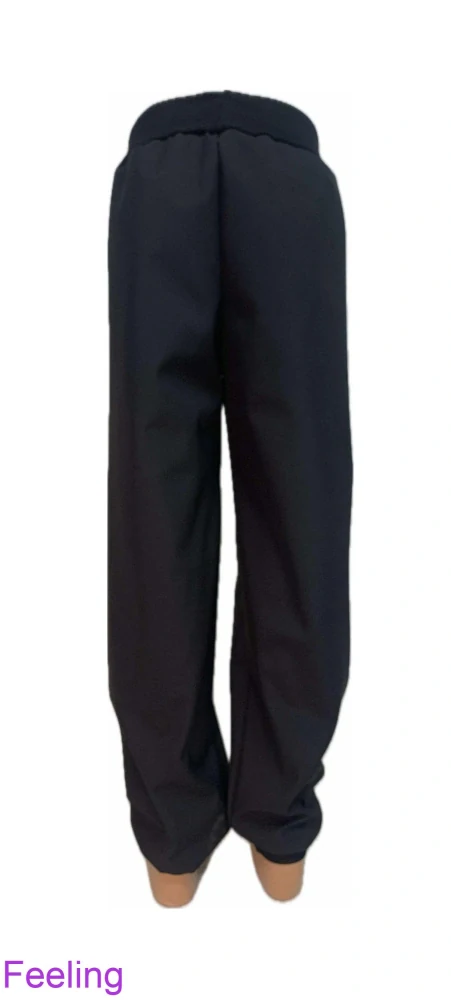 Softehellové kalhoty s fleecem vel. 140, černé 