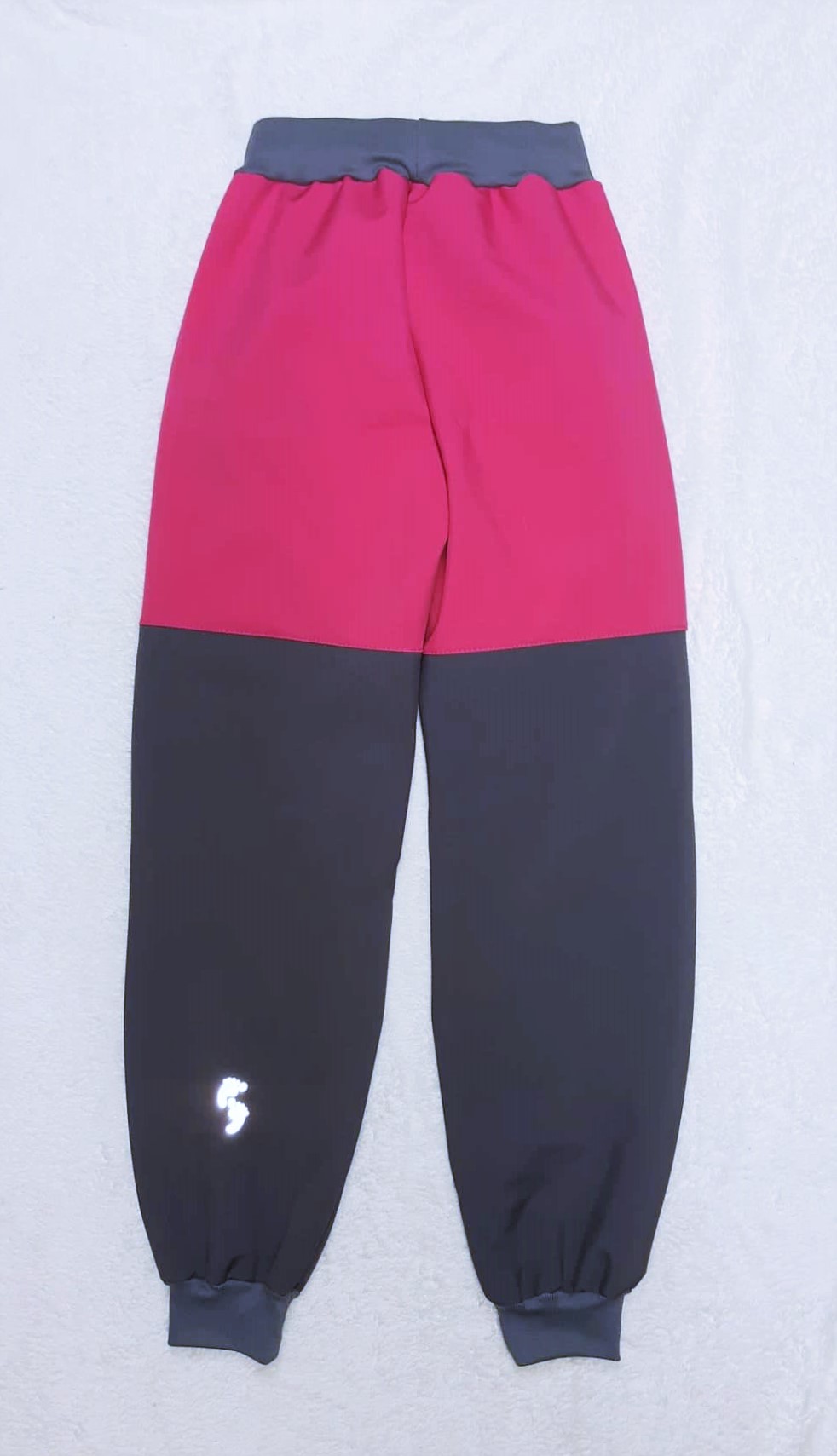 Softshellové kalhoty s fleecem , vel. 128, Růžovo šedé