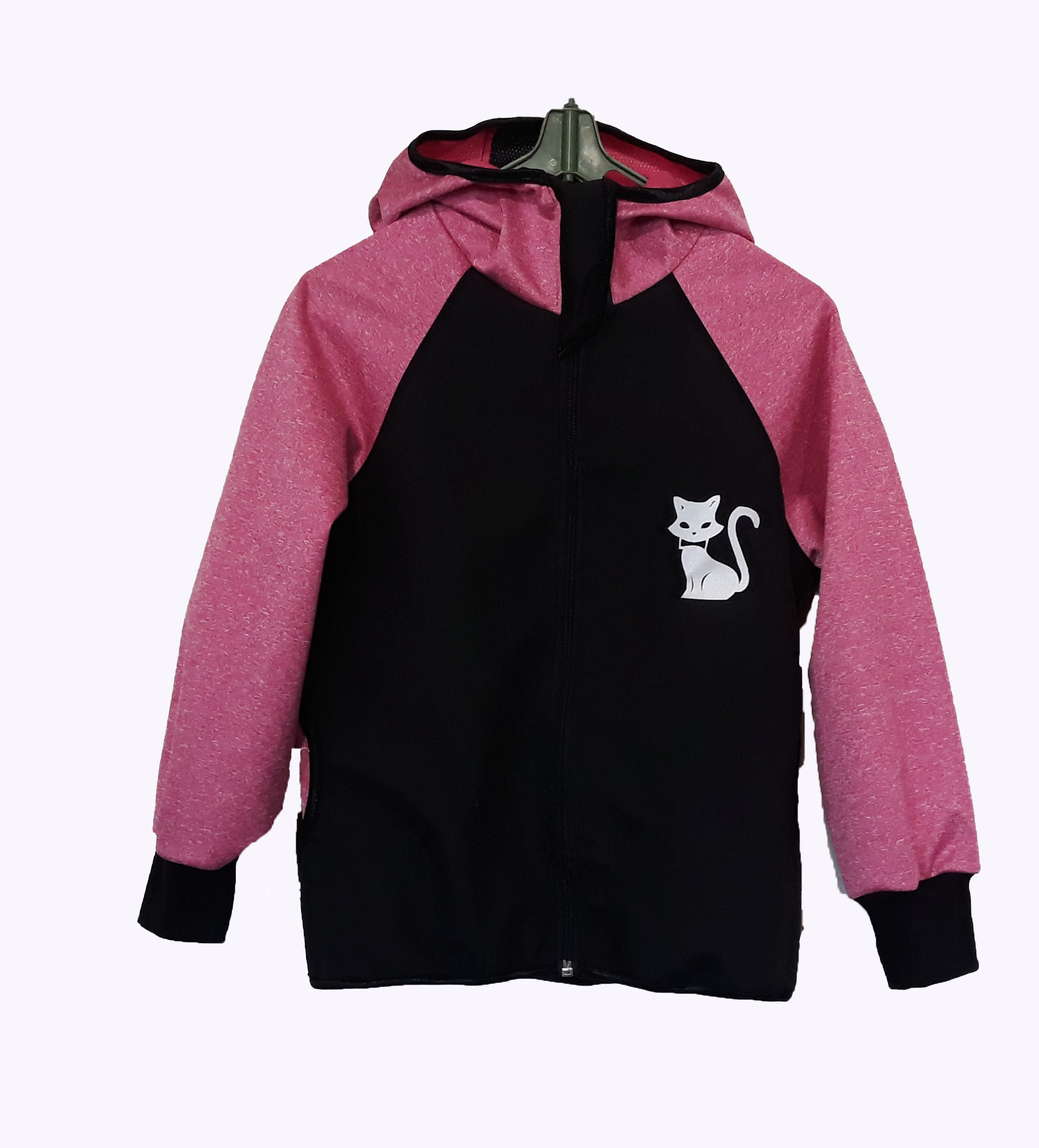 Feeling, softshellové bunda letní, černo růžoví melír