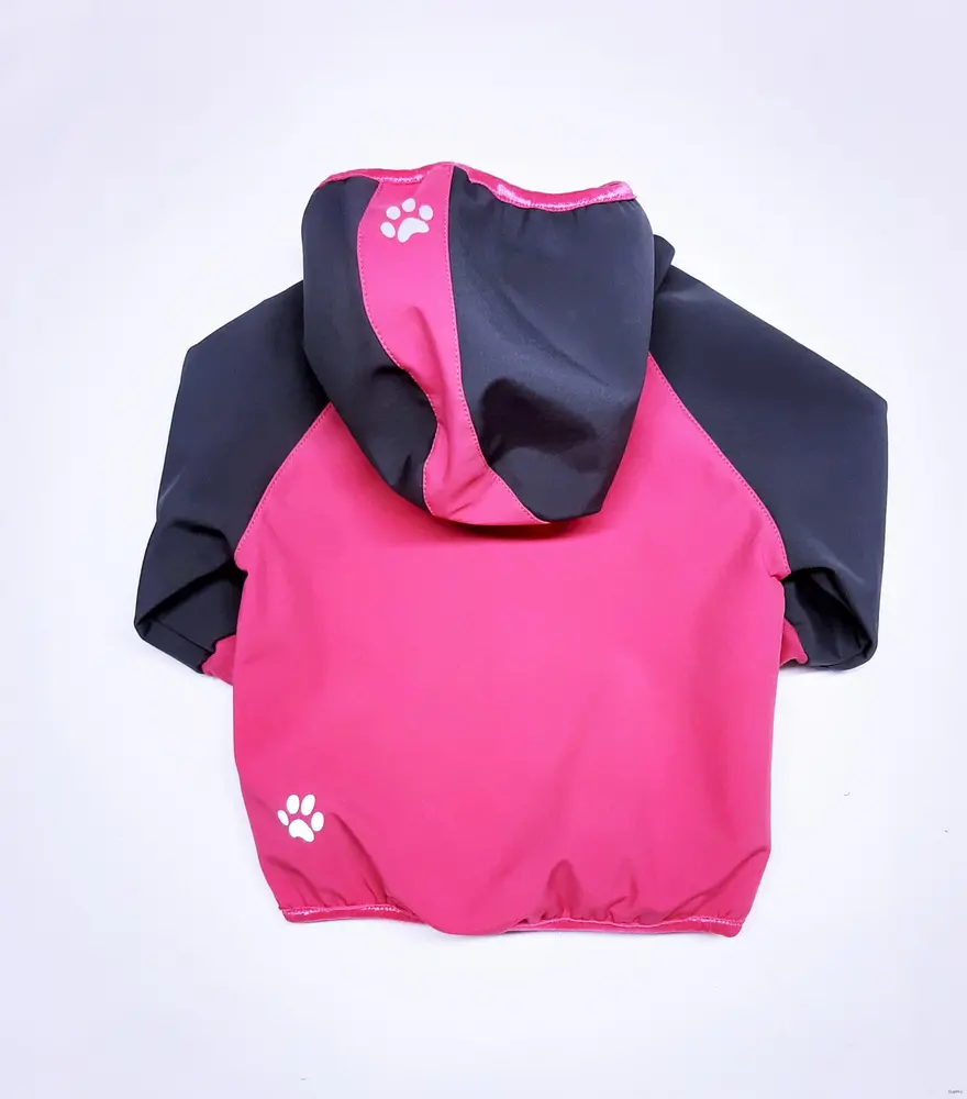 Softshellová bunda s fleece, vel. 80 , růžovo šedá s reflexními prvky 