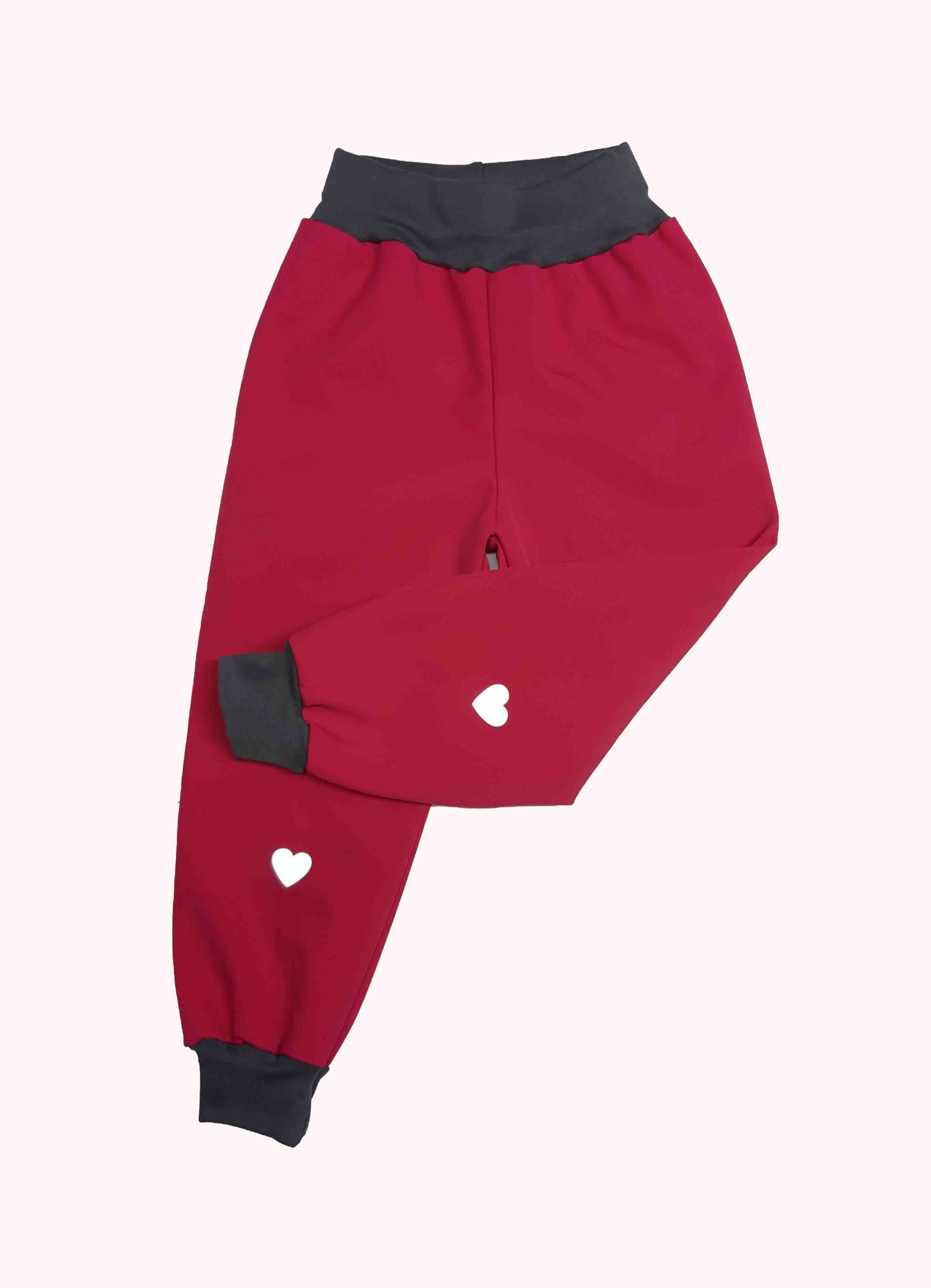 Softshellové kalhoty, s fleecem, růžové s šedou