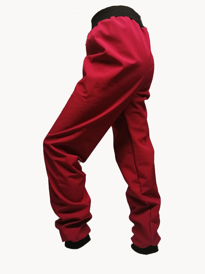 Feeling, softshellové kalhoty s fleecem, růžové s fialovou 