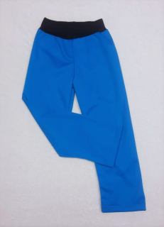 Softshellové kalhoty zimní odlehčený s fllece, nohavice založené, vel. 92, tykys s černou 