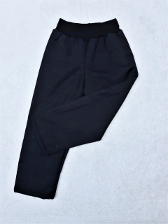 Softshellové kalhoty s fllece, nohavice založené, vel. 104, černé