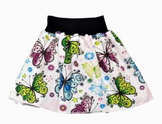 Letní sukně, vel. XL/XXL, barva č.147 lem černý