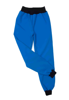 Softshellové kalhoty s fleecem odlehčený, vel. 92, tyrkys s černou