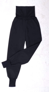 Softshellové kalhoty s fleecem odlehčené rostoucí, vel.92/98, černé