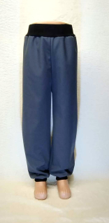 Softshellové kalhoty s fleecem odlehčený, vel. 98, šedé s černou