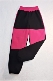 Feeling, softshellové kalhoty s fleecem, růžovo černé