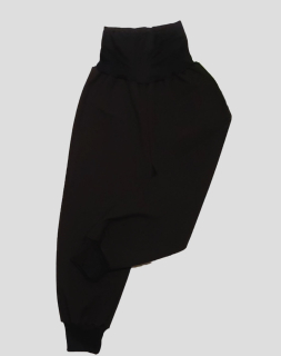 Softshellové kalhoty s fleece vrstvou rostoucí, vel.116/122 černé