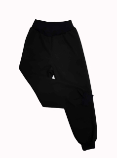 Softshellové kalhoty s fleece vrstvou, černé