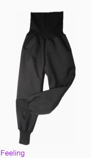 Softshellové kalhoty s beránkem rostoucí, vel. 80/86,černé