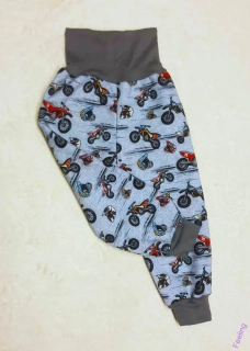 Softehellové kalhoty s fleece , vel. 86, limetka se zvířátky 