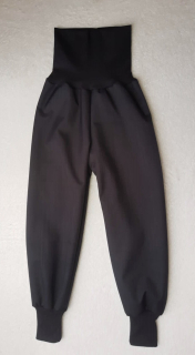 Softshellové kalhoty jarní/podzimní rostoucí ,vel.80/86, černé