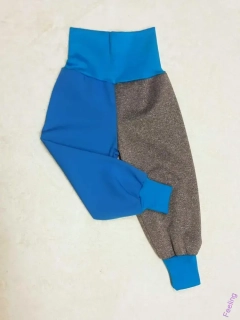 Softshellové kalhoty s fleecem, vel. 80, černé s aplikací