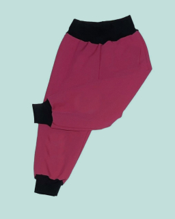 Softshellové kalhoty letní, vel. 80, růžoví s černou