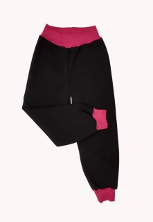 Softshellové kalhoty letní, vel. 98, černé s růžovou