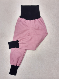 Softshellové kalhoty s beránkem rostoucí, vel. 92/98, růžové s černou