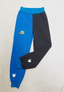 Softshellové kalhoty s fleecem, vel. 98, tyrkys s černou a reflexními prvky 