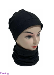 Čepice + nákrčník č. 6 černý