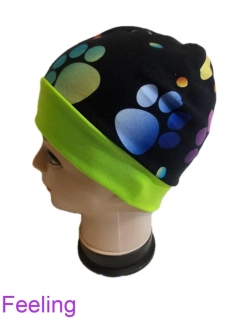 Čepice č.6 tlapky se sv. zelenou