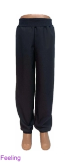 Softehellové kalhoty s fleecem vel. 152, černé 