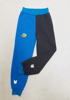 Softshellové kalhoty s fleecem, vel. 122, šedo tyrkysové s reflexními prvky 