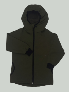 ffeling, softshellové bunda  s fleecem, s kapucí , khaki zelená