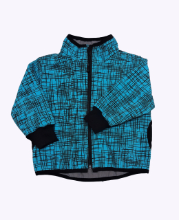 Softshellová bunda s fleece, vel. 80, tyrkys