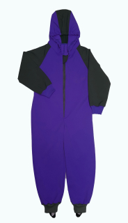 feeling, softshellová kombinéza s fllece vrstvou fialovo šedá