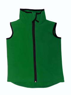 Feeling, softshellová  vesta s fleece bez kapuce zelená