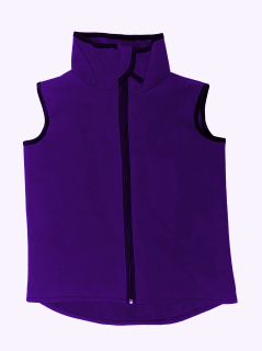 Feeling, softshellová  vesta s fleece bez kapuce fialová