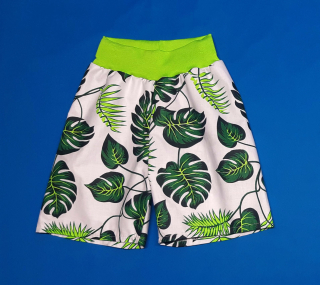 Feeling, kraťasy, bílá s džunglí, v pase zelená 