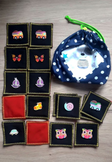 Pexeso látkové s knoflíky 