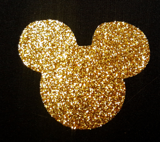 Nažehlovací obrázek s flitry zlaté