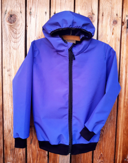 Feeling, softshellové bunda letní s kapucí, modrá                            