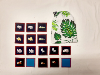 Pexeso látkové s zvířátka AFRIKA 