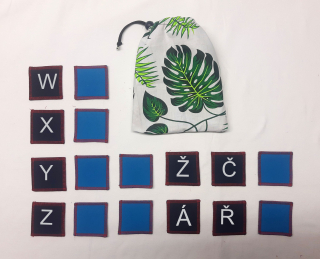 Akce -20%  interaktivní pexeso látkové, Abeceda  W - Ů
