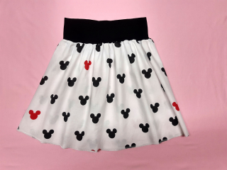 Feeling, letní sukně dětská/dámská, míníš s červenou , černý lem . 