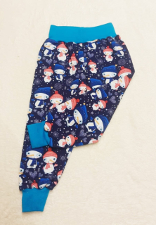 Tepláky se sněhuláky vel.98