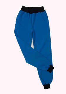 Feeling softshellové kalhoty s fllece, modré barva lemu dle vlastního výběru